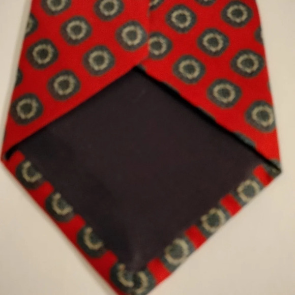 Bert Pulitzer Red Blue Geometric shapes Men's Neck Tie - Picture 4 of 7